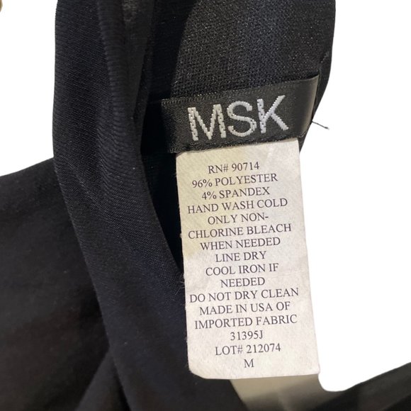 MSK Black Dress, Size Medium - Picture 6 of 6